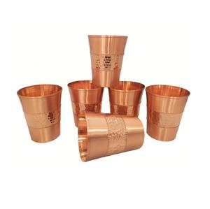 Ensemble de verres à vin modernes en cuivre à double paroi, sans pied, pour bar, restaurant, maison, repas et réceptions - Product Image 4