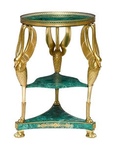 Table basse en malachite, ensemble artisanal pour la décoration de la maison, pour le salon ou la cuisine - Product Image 6