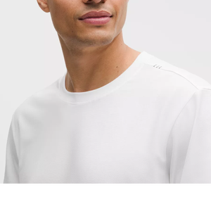 T-shirt en jersey de coton blanc pour homme, coupe classique, col rond, manches courtes, décontracté, avec motif, anti-UV, respirant, séchage rapide, tricoté - Product Image 4