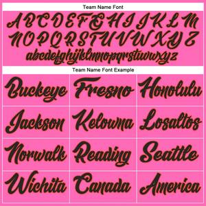 Camiseta de baloncesto auténtica personalizada en rosa, negro y naranja, con nombre y número del equipo, uniforme deportivo de malla. - Product Image 6