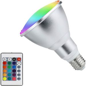Foco LED RGB PAR30 de 10W, Bombilla de Luz de Colores Cambiantes E27/E26, Resistente al Agua, con Control Remoto para Decoraciones Navideñas - Product Image 3