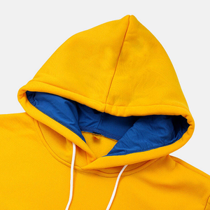Sweat-shirt à capuche pour homme, coupe classique, doublure intérieure bleue, style décontracté automne, tissu FRENCH TERRY, tricoté, manches longues - Product Image 3