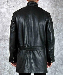 Vestes pour hommes style gothique Dark Knight, style punk, col montant, en cuir imperméable, pour cosplay - Product Image 4