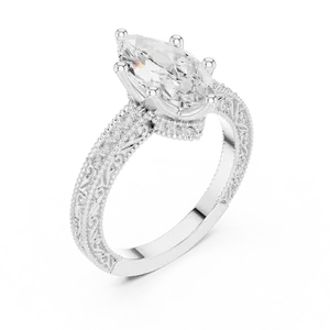 Anillo de Diamantes Redondos con Piedras Cultivadas en Laboratorio y Oro Sólido para Compromisos, Bodas, Aniversarios y Regalos - Product Image 4