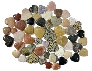 อัญมณีแกะสลักรูปหัวใจธรรมชาติคุณภาพ AAA อัญมณีสีผสมหลวมรักหินสำหรับใช้ในการรักษาเครื่องประดับทำหินผสมหัวใจ - Product Image 3