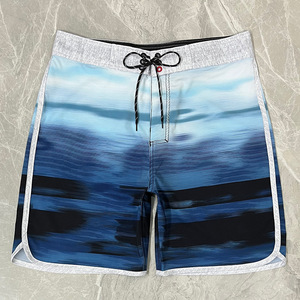 <b>Men</b> Camouflage Print Polyester Beach <b>Shorts</b> Mid Waist Drawstring Quick Dry <b>Woven</b> Swimwear - Product Image 5