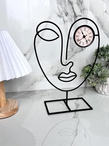 Wire Face Design <b>Table</b> <b>Clock</b> Ideal For Display And Decorative Purpose Use In Home And Offices Creative Decor From India - Product Image 5
