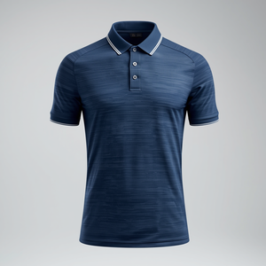 Polo homme slim fit personnalisé en polyester et élasthanne, broderie, tee-shirt décontracté et sportif avec personnalisation OEM ODM - Product Image 1