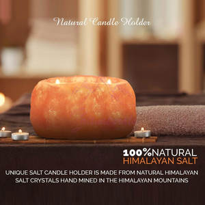 Lámpara de Sal de Primera Calidad, Portavelas, el Mejor Material, Decoración para el Hogar - Product Image 4