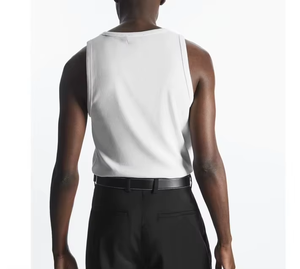 New Arrival Men's Custom Color Sleeveless Tank <b>Top</b> O Neck Knitted Casual Solid Breathable Quick Dry 100% Cotton Sport Wear - Product Image 2