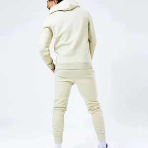 Ensemble de survêtement pour homme de qualité supérieure, respirant, écologique, sport d'hiver, décontracté, couleur unie, à capuche, 2 pièces, pull à manches longues - Product Image 2