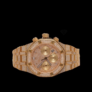 Reloj de Cuarzo con Diamantes Moissanite de Calidad de Exportación para Hombre, Estilo Clásico de Negocios, Reloj de Pulsera de Acero Duradero Disponible para la Venta - Product Image 1