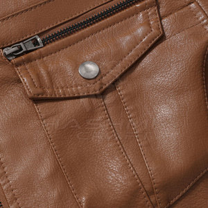 Veste d'hiver en cuir pour homme tendance avec fermeture éclair sur le devant et design moderne ajusté pour toutes les occasions - Product Image 3