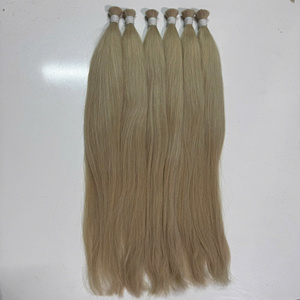 Venta al por mayor 22A Color 100% Raw Virgin Pelucas de cabello humano vietnamita Bulk Straight Natural Wave Super Double Drawn Glueless Extensiones - Product Image 3