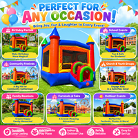 Château gonflable commercial, combo de châteaux gonflables, maison de rebond pour enfants, château gonflable d'extérieur pour jardin, idéal pour la location de fêtes