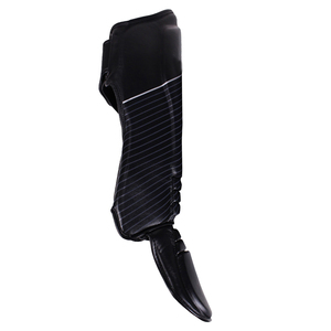 High Quality Custom Lightweight Leather Training Shin Guards Adjustable Seat Lace-Up Closure Muay Thai Boxing MMA Comprehensive - Product Image 2