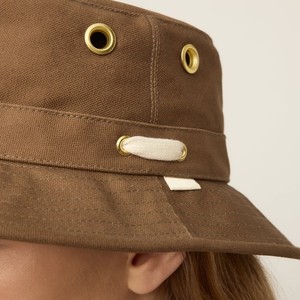Chapeau Bob en Toile Marron Brodé Personnalisé avec Détail Œillet, Unisexe, Décontracté, Été, Taille Adulte 56-58CM, Couleur Unie, Chapeau Safari en Denim - Product Image 3