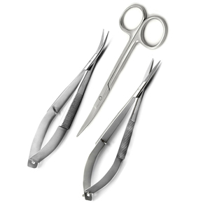 Ciseaux à cuticules de précision en acier inoxydable incurvés de qualité supérieure, outil de soin des ongles pour salon et usage domestique - Product Image 2