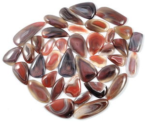 Loose Gemstone Natural Radha Arts Botswana Agate Cabochon <b>Red</b> Brown 20-40mm Mix Shape Size Lot Wholesale Price High Quality - Product Image 6