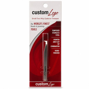 Pinzas Profesionales Pequeñas de Dos Puntas para Cejas, Acero Inoxidable, Punta Puntiaguda y Plana, Herramienta de Belleza de Precisión, Logotipo Personalizado OEM - Product Image 5