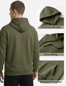 100% Cotton Hoodies Blank <b>Thick</b> <b>Fleece</b> Heavy Weight Oversized Hoodies Custom Print Logo Men's Hoodies & Sweatshirts - Product Image 5