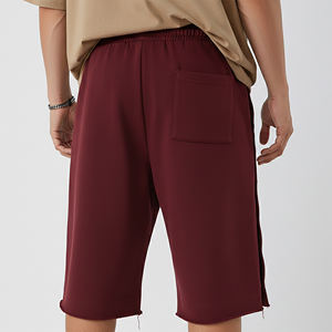 กางเกงขาสั้นสตรีทแวร์ผ้าฟลีซคอตตอน 100% ตัดเย็บตามสั่ง แต่งกระดุมด้านข้าง ปักโลโก้ตามสั่ง น้ำหนักเบา สำหรับผู้ชาย - Product Image 6