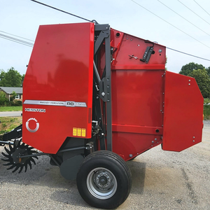 Presse à balles ronde de haute qualité et haute sécurité avec moteur et boîte de vitesses pour l'emballage de foin et d'ensilage - Product Image 1