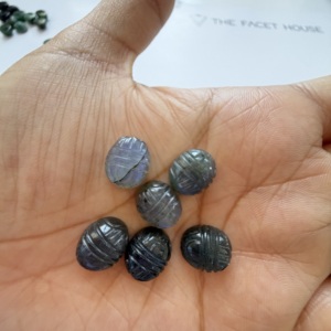 Pierres de labradorite bleue naturelle TFH pour la création de bijoux, forme ovale 12x10 MM, possibilité de créer plusieurs tailles. - Product Image 6