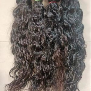 Cheveux humains vierges indiens non traités Remy, boucles Jerry, double trame, qualité supérieure, cuticules alignées, cheveux de temple de qualité supérieure, naturels - Product Image 1