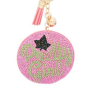 Llavero Acolchado Rosa para Mujer, Accesorio de Moda, Bonito Colgante Decorativo para Bolso, Regalo para Fiesta - Product Image 6