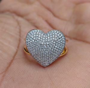 Anillo de Compromiso de Doble Banda con Diamante Moissanite de Corte Redondo en Forma de Corazón, Regalos de Aniversario para Esposa, Joyería de Plata 925 para Mujer - Product Image 2