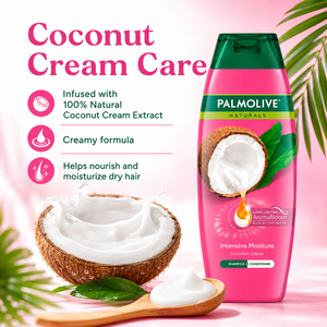 Palmolive Naturals Intensive Moisture Coconut Cream <b>Shampoo</b> 180ml | 2-in-1 For Dry Hair - Product Image 2