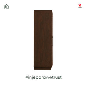 Armoire en bois moderne de luxe à 2 portes avec miroir, meubles de chambre pour hôtel, villa, resort - Product Image 3