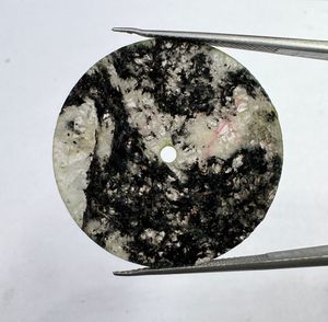 Automatic <b>Watch</b> Dial Handmade Natural <b>Black</b> & White Marble <b>Watch</b> Dial 30mm Unique Pattern Gemstone Round Disc For Watchmaking - Product Image 2