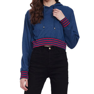 Sudadera con Capucha Corta de Moda para Mujer, Sudadera de Forro Polar Suave, Ropa Casual de Calle, Sudadera con Capucha Corta, Atuendo de Moda para Otoño e Invierno - Product Image 1