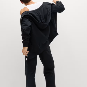 Sweat à capuche zippé Black Angel pour homme et femme, décontracté, uni, oversize, streetwear, coton/polyester, pour l'hiver - Product Image 5