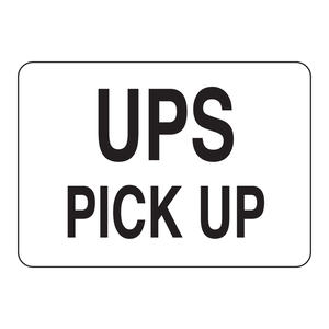 Panneau de signalisation au sol Brady Ups, haute visibilité, résistant aux intempéries, pour les zones de ramassage intérieures et extérieures - Product Image 2