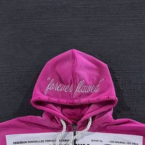 Hoodies courts coupe ample en molleton de coton délavé noir, les plus vendus, fabriqués sur mesure par une entreprise spécialisée dans la confection. - Product Image 5