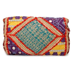 Bolsos Shanvi Hechos a Mano, de Algodón, Estilo Étnico Vintage Rajasthani, Simples y Bordados, Bolsos de Mano con Correa para Mujer, Personalizados - Product Image 4