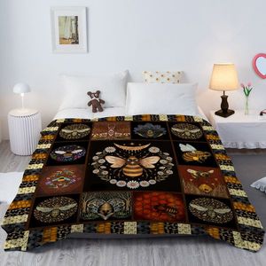 Bees Themed Flannel Throw Blanket Soft and Fluffy Home Decorative Throw Blanket - Product Image 6