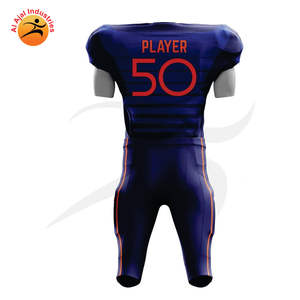 Maillot de football en mesh respirant personnalisé pour promotions, tenue de football, design avec nom d'équipe de club, 100 % polyester, maillot de football américain - Product Image 5