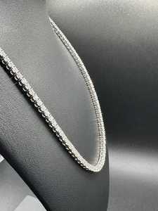 Collar Clásico de Cadena de Tenis Plateado con Moissanita VVS Engastada en Puntas, Collar con Dije Unisex para Uso Diario - Product Image 2