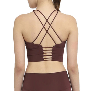 Ensemble de yoga pour femmes avec logo personnalisé, OEM, tissu en nylon extensible, ensemble de yoga sans couture pour la salle de sport, fabricant fournisseur - Product Image 6