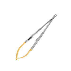 Curved Castroviejo Perma Sharp Needle <b>Holder</b> 18 cm Surgical Dental Microsurgery Instrument Stainless Steel Suturing Tool - Product Image 2