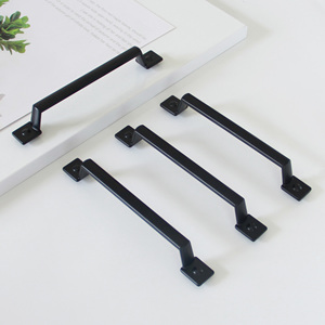 Factory Price Modern Zinc Alloy Hardware Materials Square <b>Bar</b> <b>Pull</b> Handle Matte Black Industrial Cabinet Kitchen Bathroom - Product Image 4