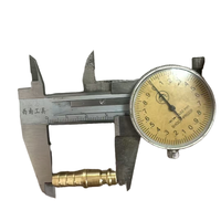 Raccord rapide pneumatique en laiton de type mini européen et prise avec raccord cannelé nickelé, interchangeable avec le type Rectus 21