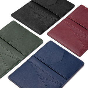 กระเป๋าสตางค์หนัง PU ราคาคุ้มค่าสำหรับผู้ชาย  แบบสั่งทำพิเศษ  ใส่บัตรธุรกิจได้ พร้อมกระดุมและคลิปล็อค - Product Image 4