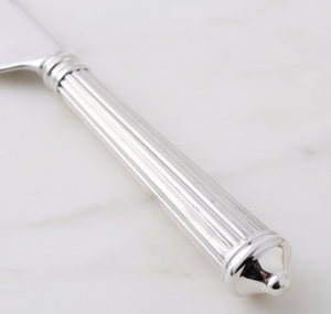 Silver Stainless Steel <b>Cake</b> <b>Server</b> and Knife Set 2 Piece Mirror Polished Hollow Design For Party Use - Product Image 2
