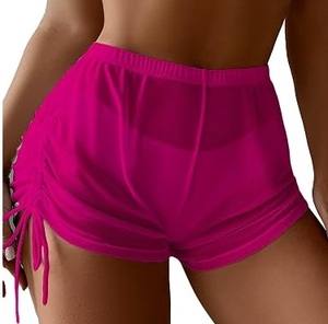 Shorts Deportivos Ajustados de Malla para Mujer, Sexy, para Playa, Casuales, de Verano, con Cintura Elástica, Transpirables - Product Image 5