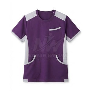 Uniforme Médico de Trabajo con Cuello Redondo Clásico y Manga Corta para Hospital, Clínica y Personal de Salud - Product Image 2